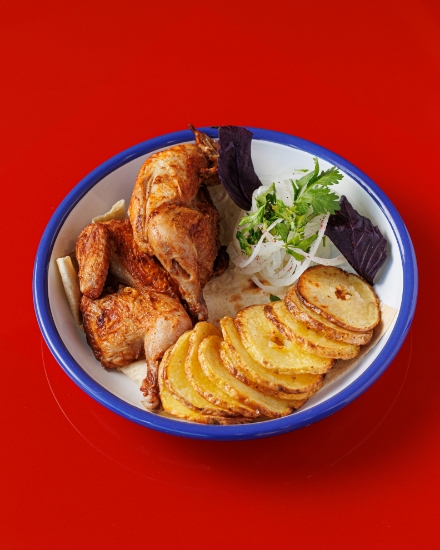 Picture of Chick Barbecue With Potatoes