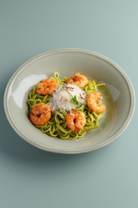 Picture of Pasta with Shrimp in Spinach Sauce